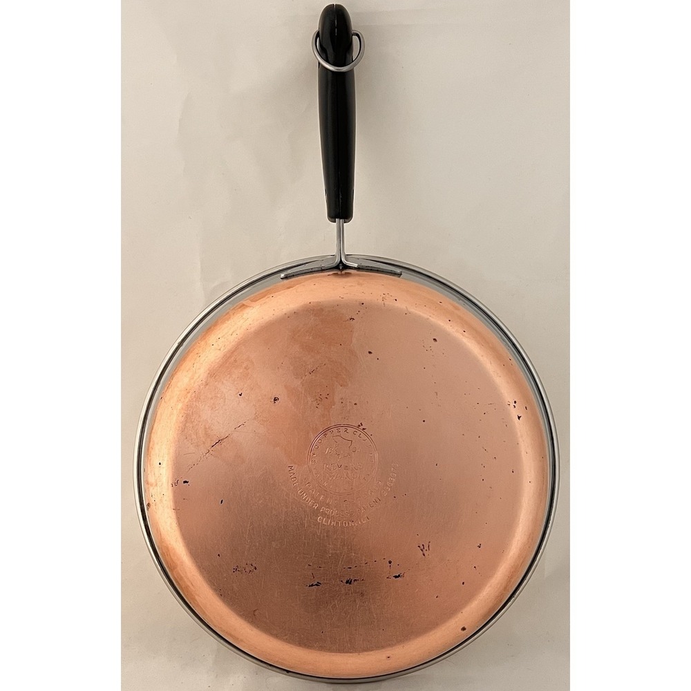 Revere Ware 10" Copper Bottom Frying Pan Skillet USA Clinton IL